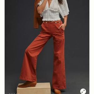 New Anthropologie pilcro Kit wide- leg trouser 25/26